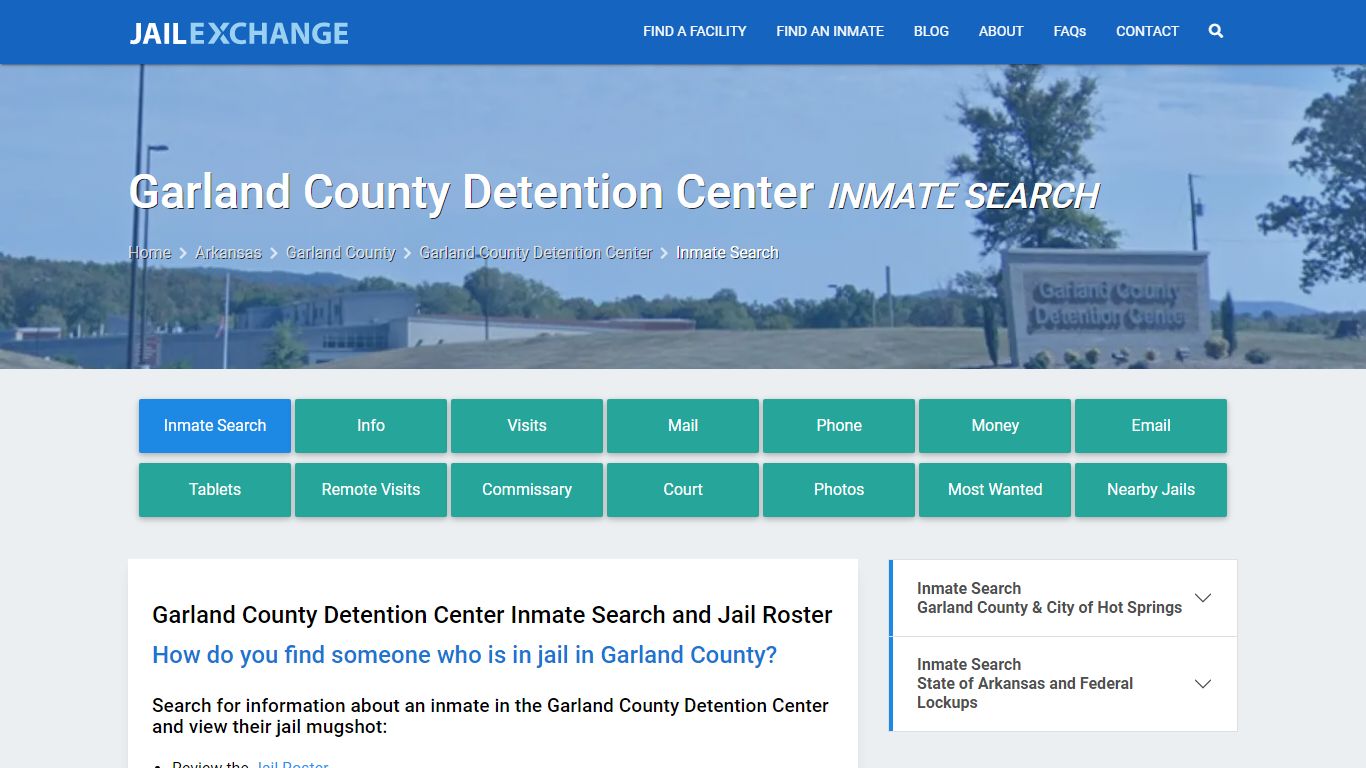 Garland County Detention Center Inmate Search - Jail Exchange